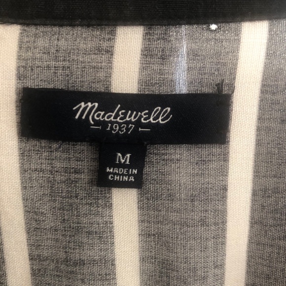 MADEWELL Lightweight Striped Tunic, Black & White, M - Picture 6 of 8
